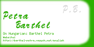 petra barthel business card